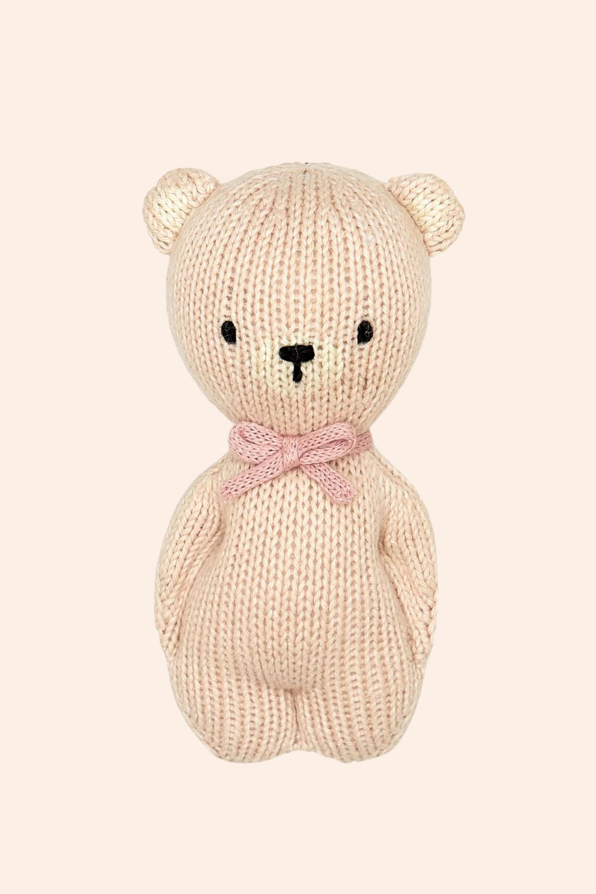 Tun Tun - Bear Rattle - Light Pink & Dusty Rose - Strawberries & Cream