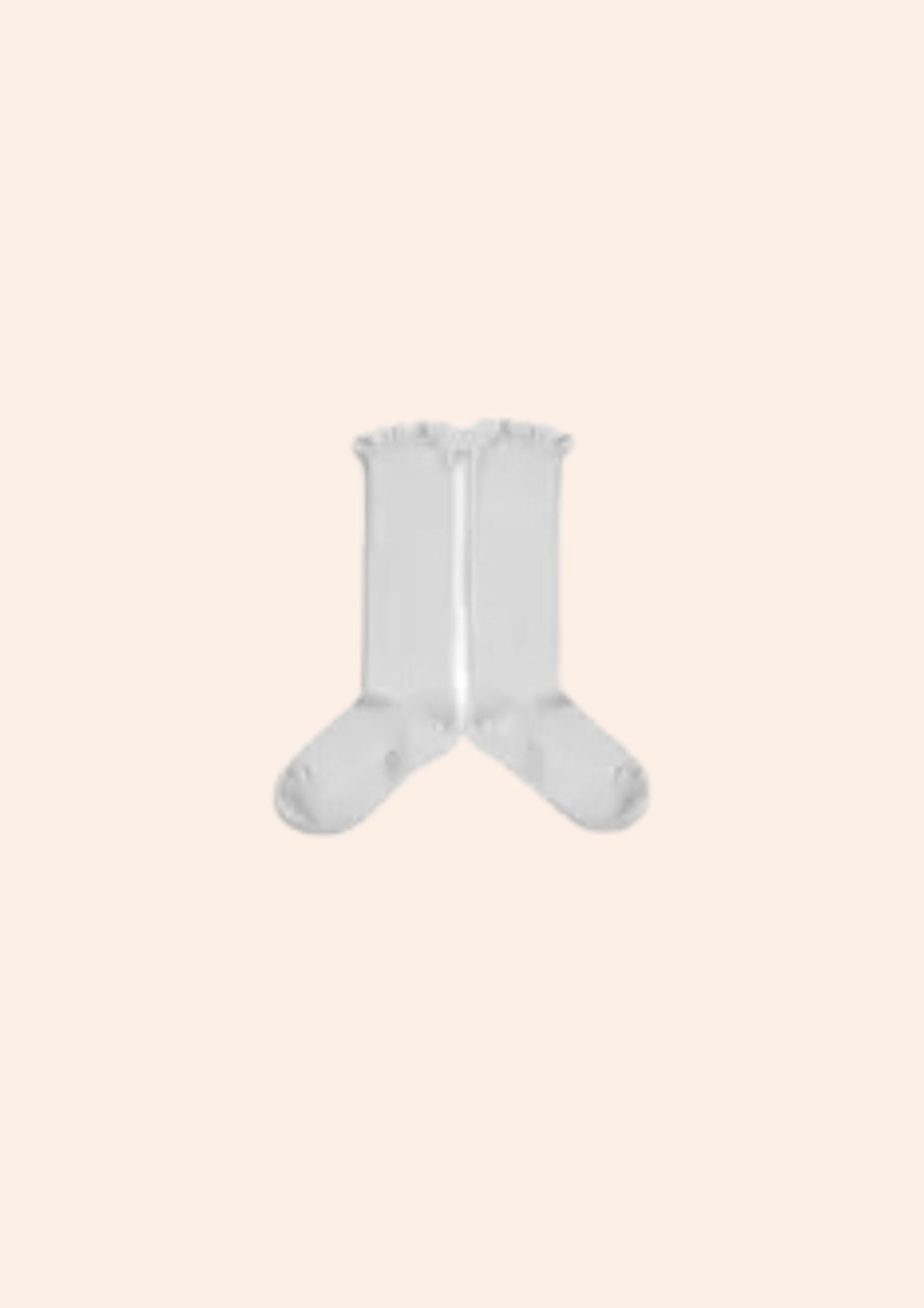 Collégien X Strawberries & Cream - Joséphine Blanc Neige - Knee Socks with Lace