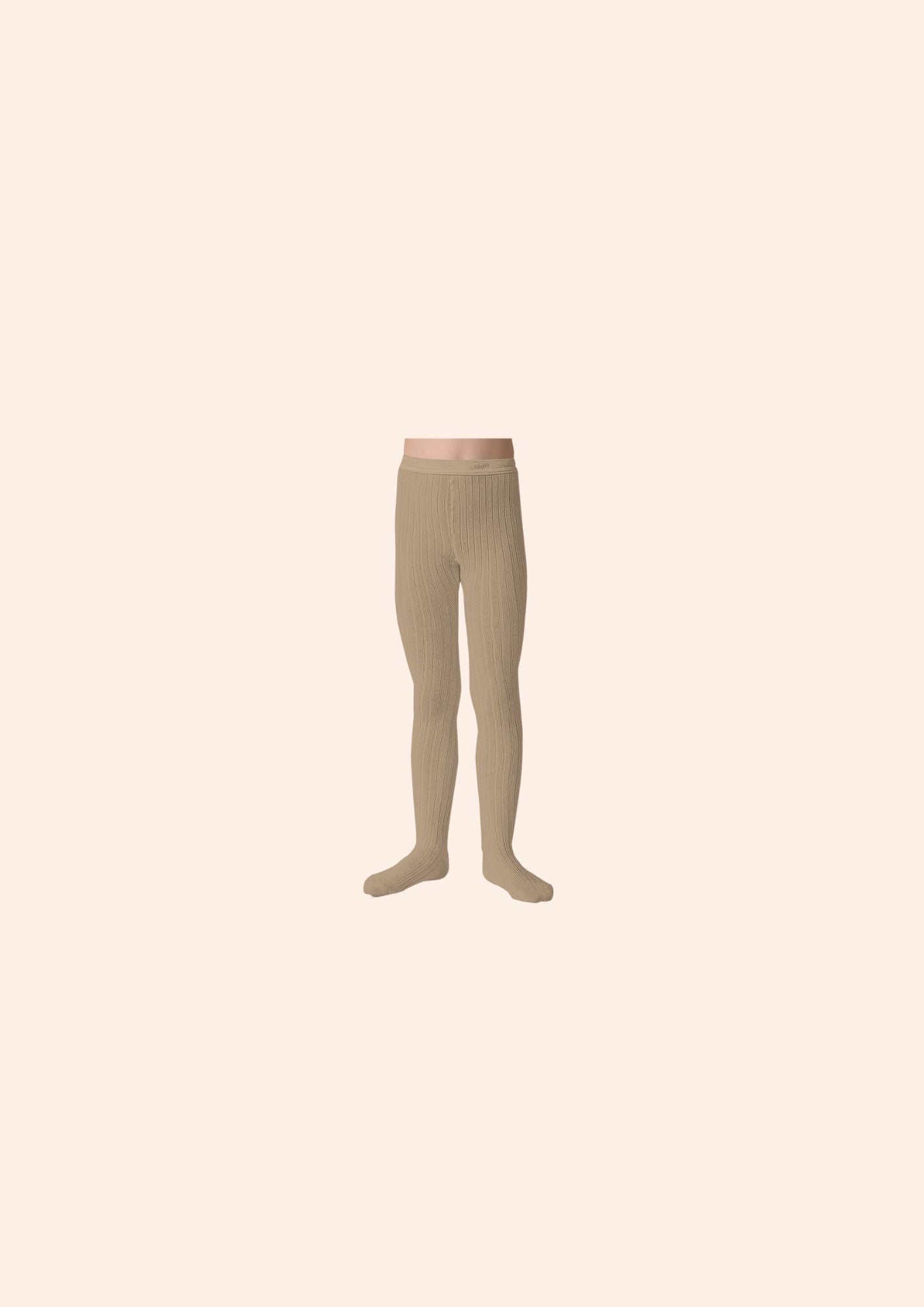 Collégien X Strawberries & Cream  - Louise Ribbed Tights - Petite Taupe