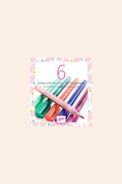 Djeco - 6 Glitter Markers- Sweet