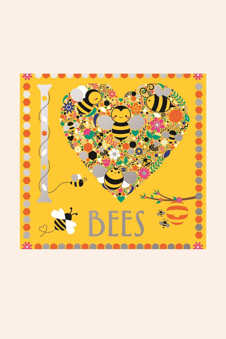 I Heart Bees Colouring