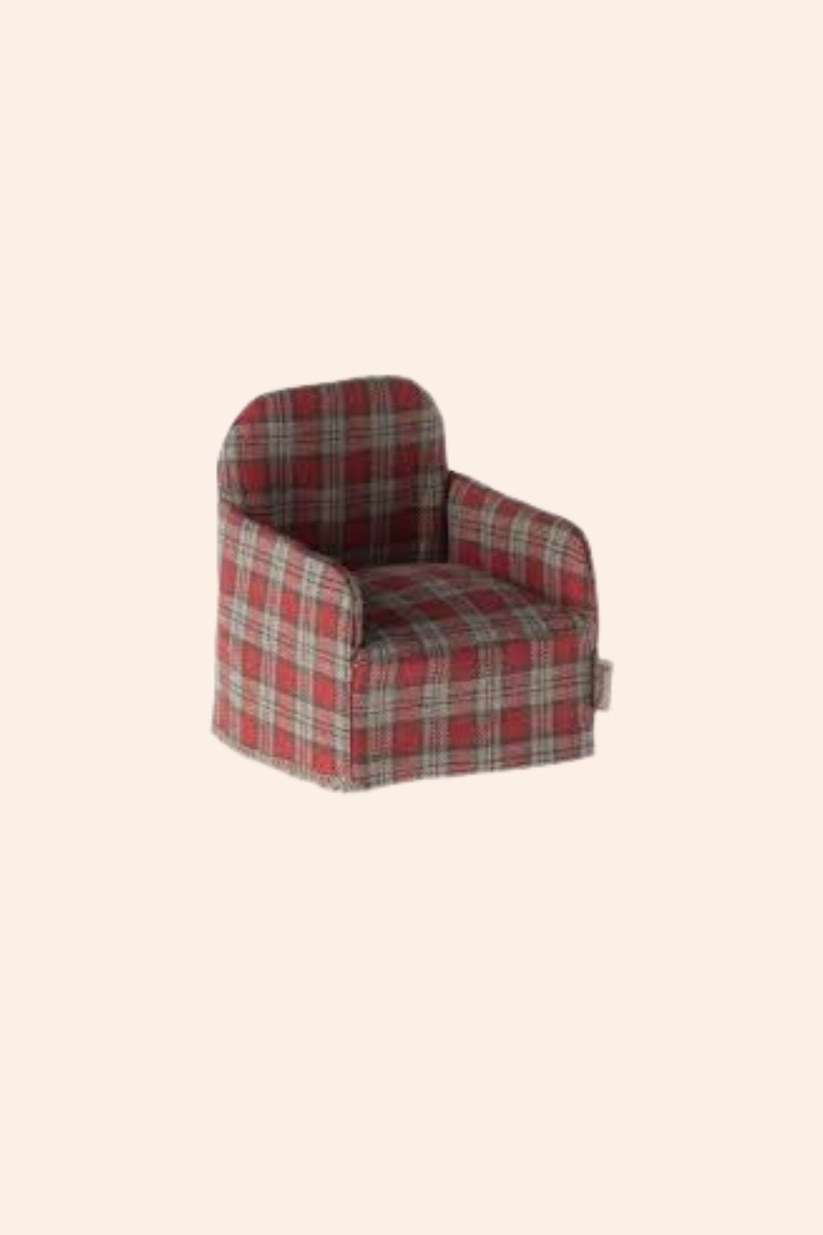 Maileg- Chair, Mouse - Red Checker