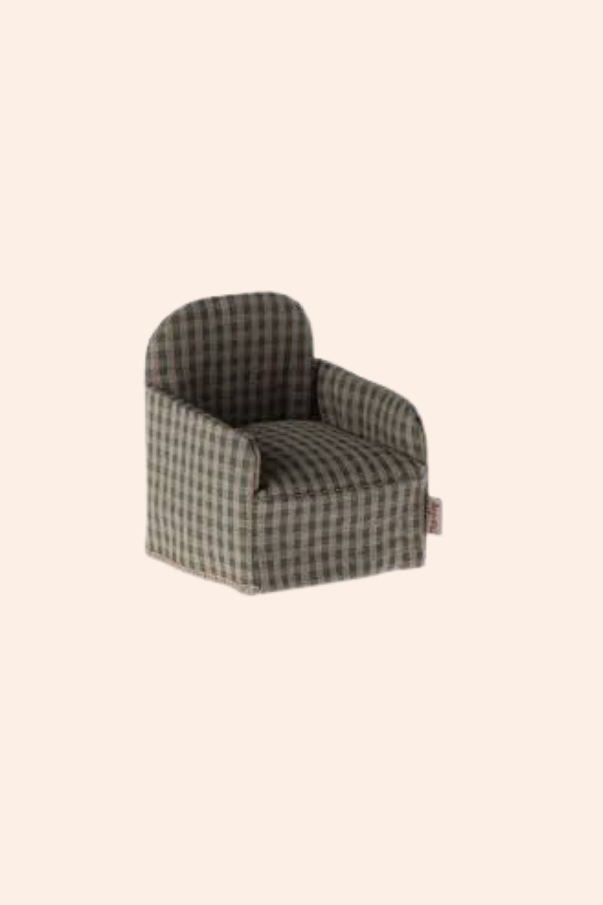 Maileg Chair, Mouse - Green Checker