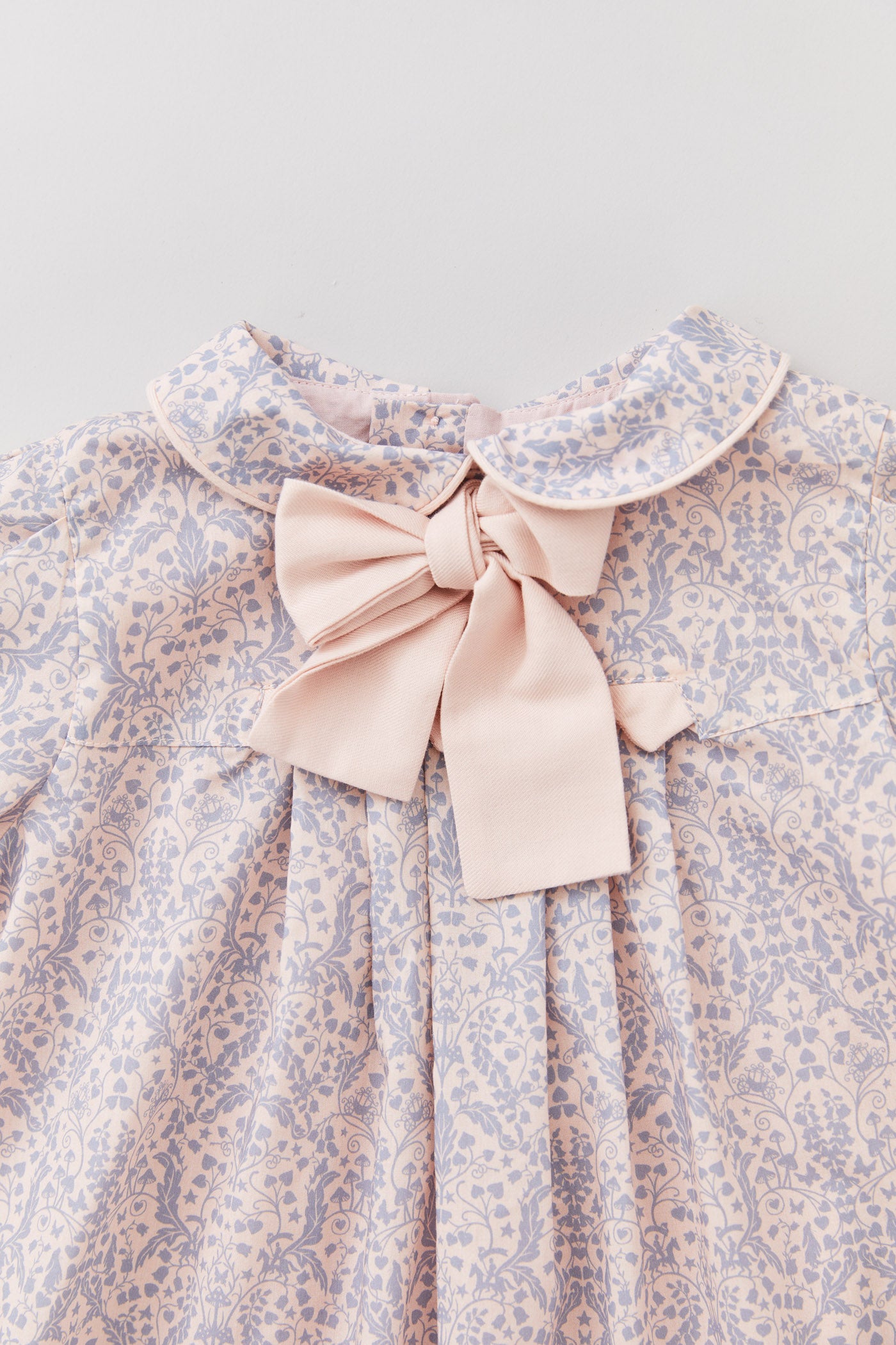 Baby Zigzag Dress in Pink and Lavender Fairy Liberty Print - Designed by Ingrid Lewis - Strawberries & Cream