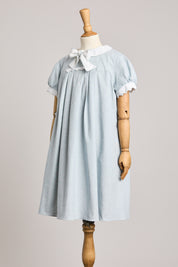 Zigzag Dress in Misty Blue - Designed by Ingrid Lewis - Strawberries & Cream