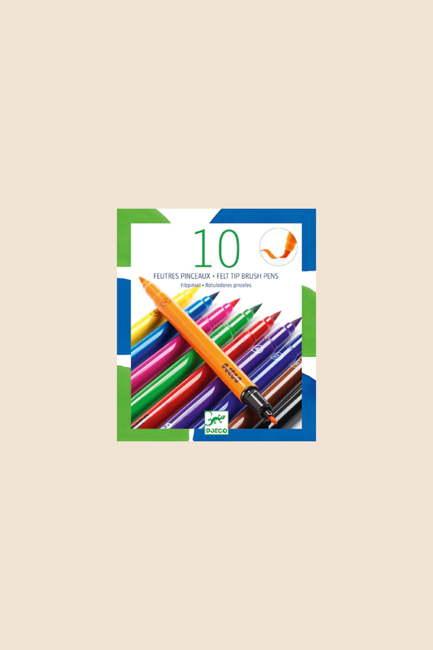10 Felt Tip Brush Pens