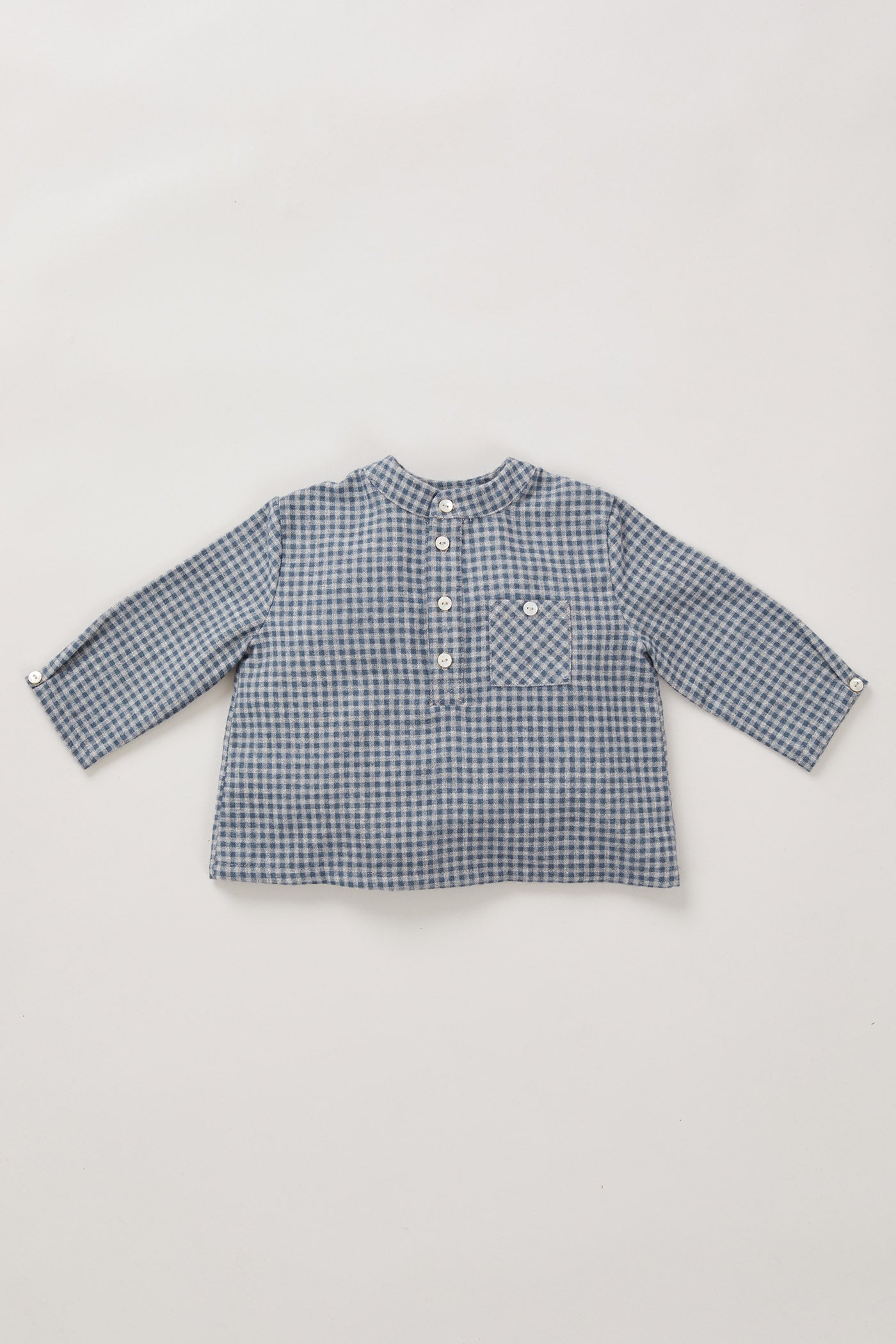 Apple Shirt - Grey-Blue Check