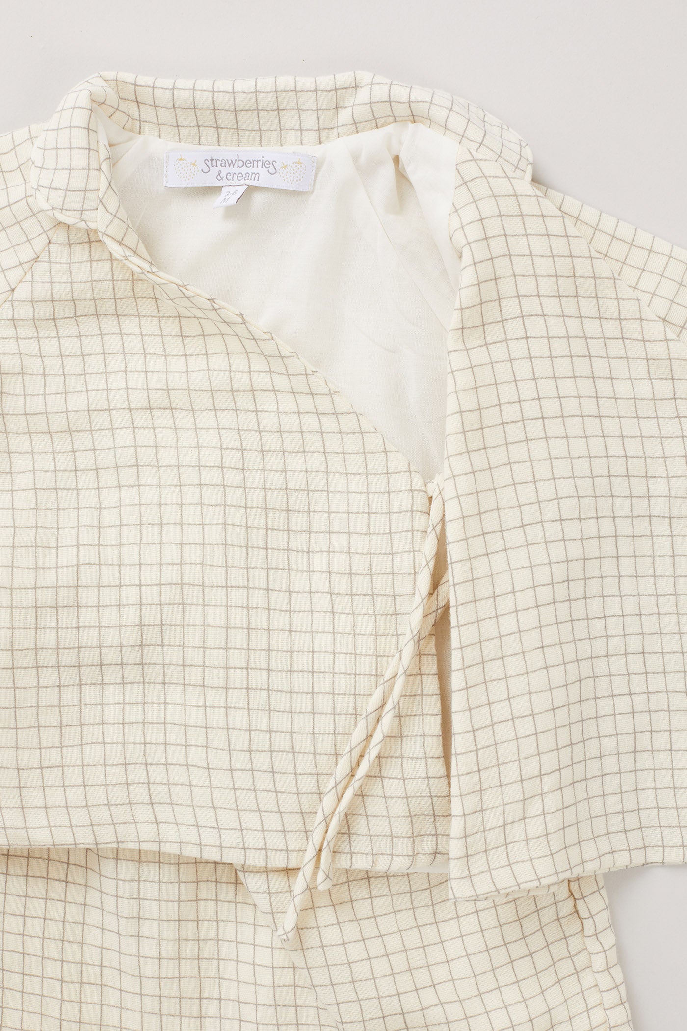 Kimono Set In Cream Check