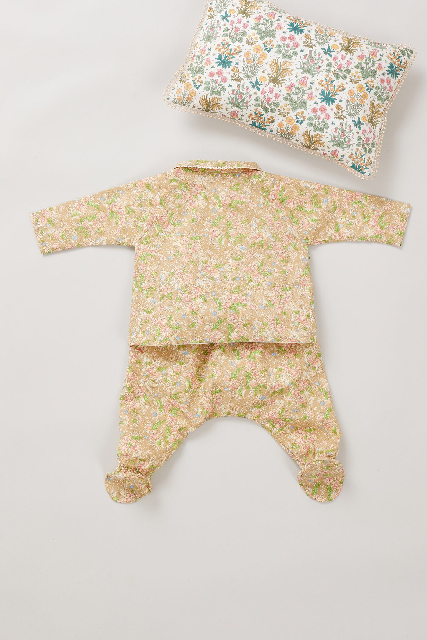 Baby Kimono Set Sand Flowers - Designed by Ingrid Lewis - Strawberries & Cream