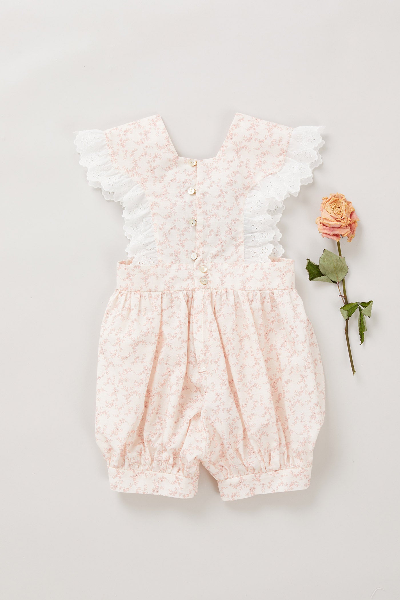 Muffin Romper in Rose Tinted Flowers