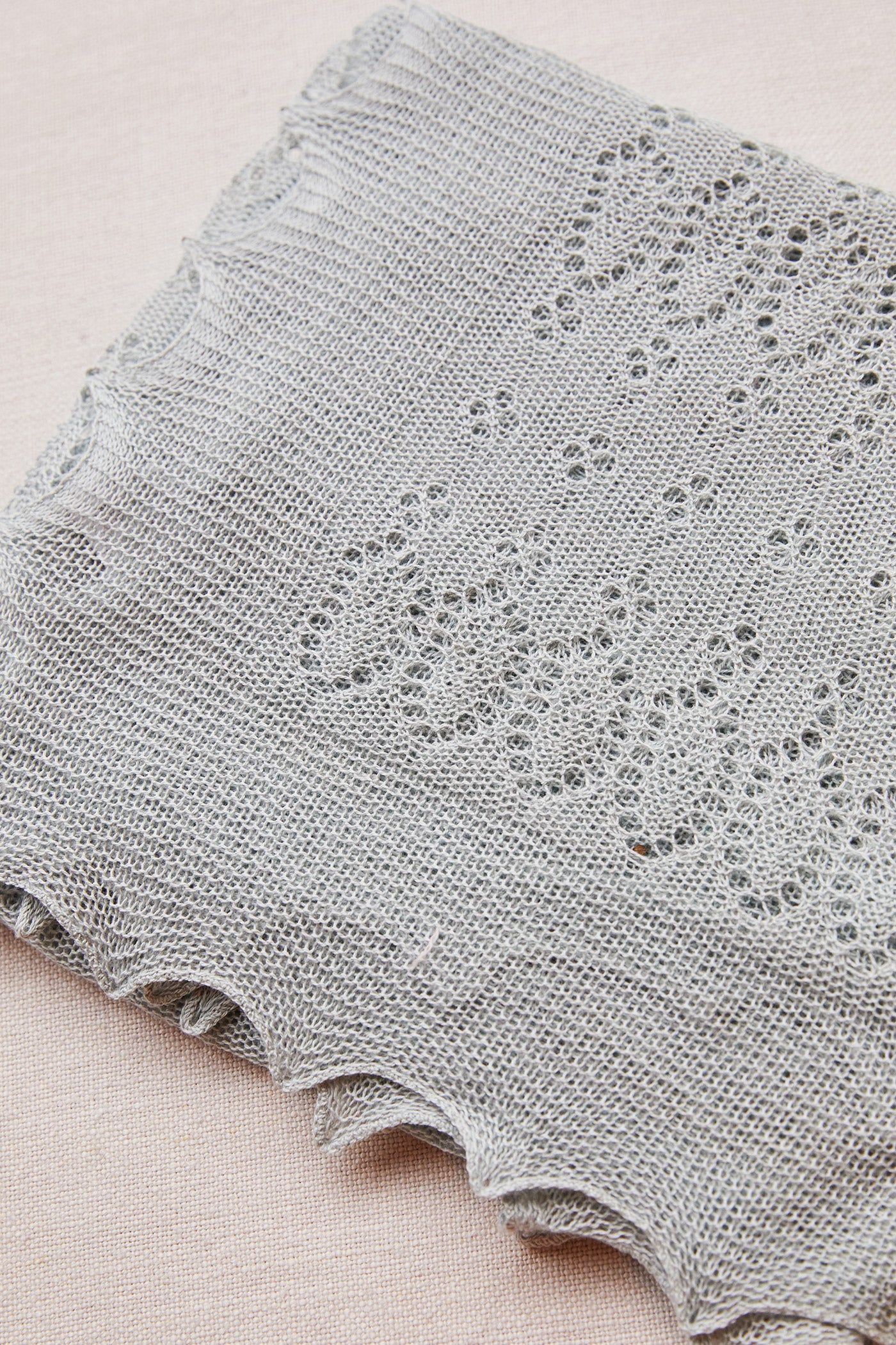 Cotton Shawl in Lace Knit