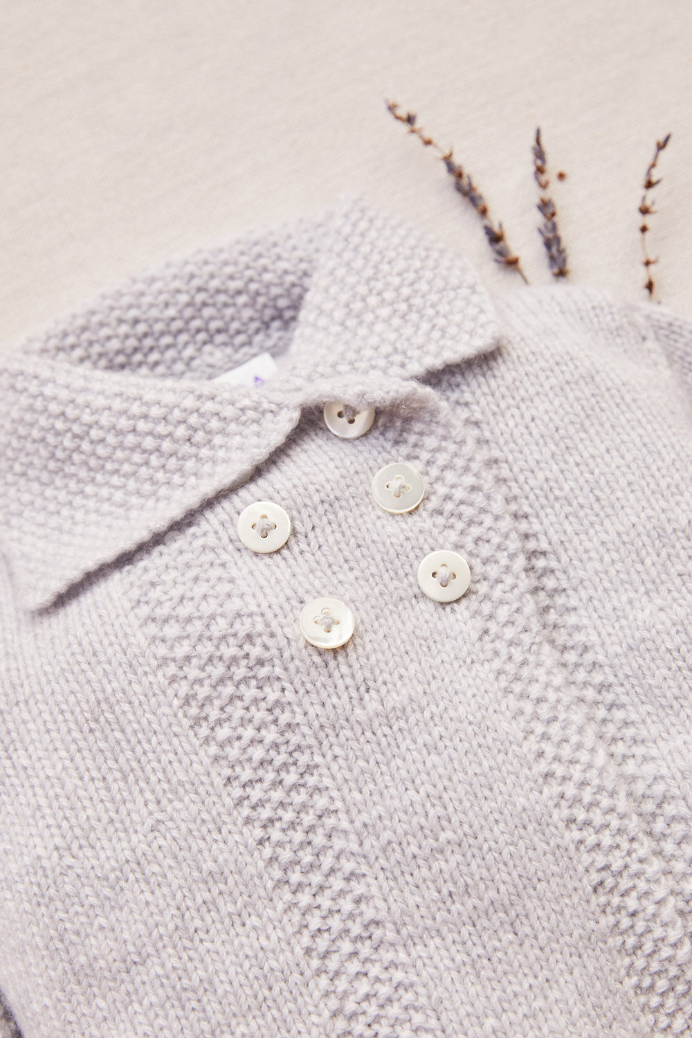Brora Cashmere Hand-knit Vintage Coat Pearl