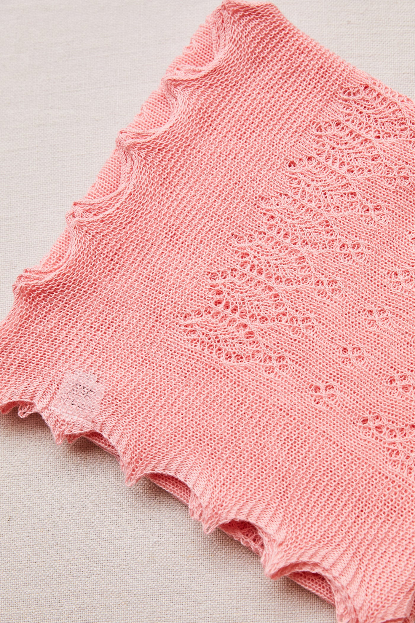 Cotton Shawl in Lace Knit