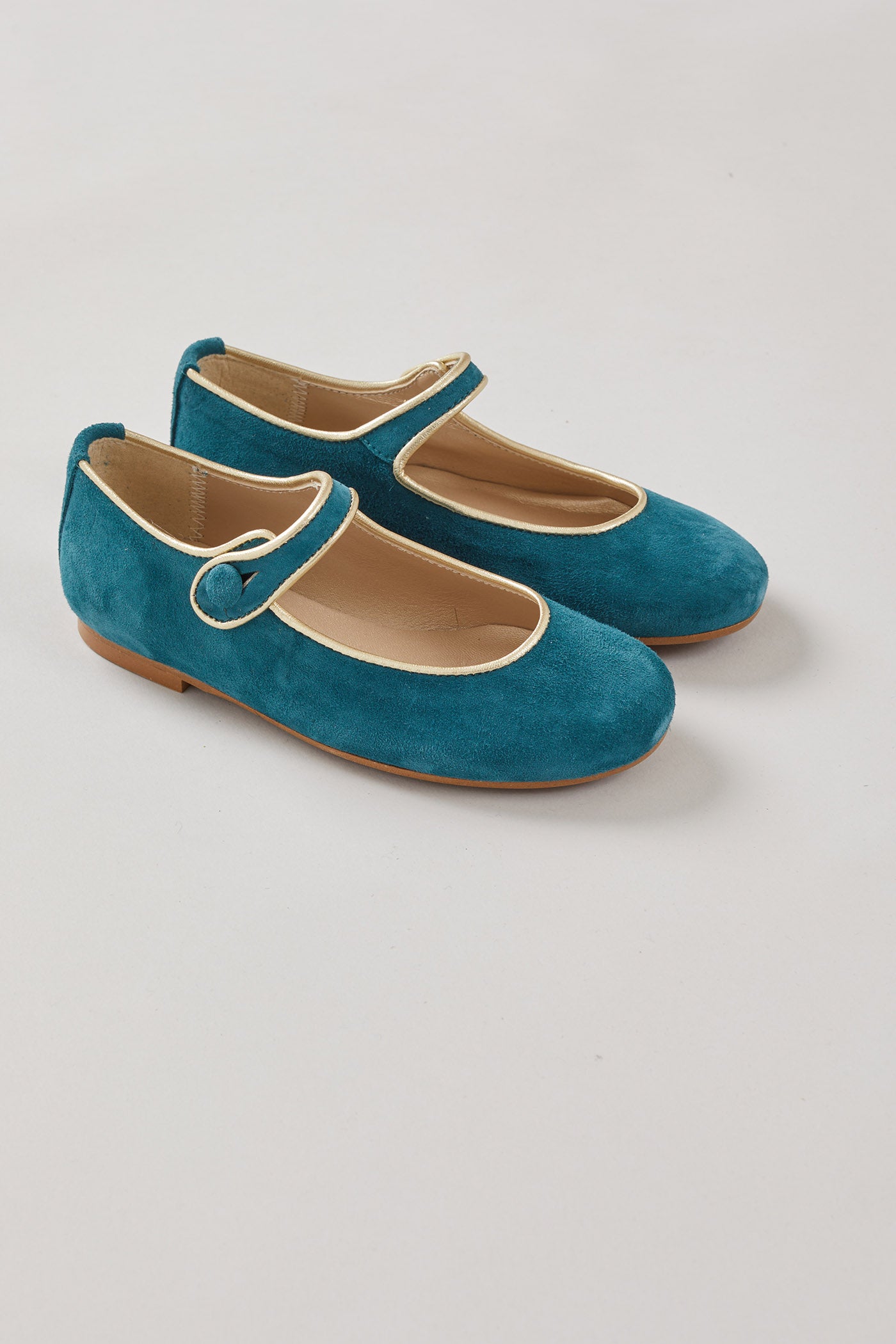 Mary Jane - Suede Aqua - Strawberries & Cream 