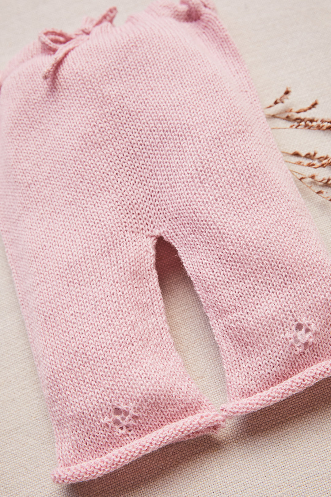 Merino Knit Leggings in Dusky Pink