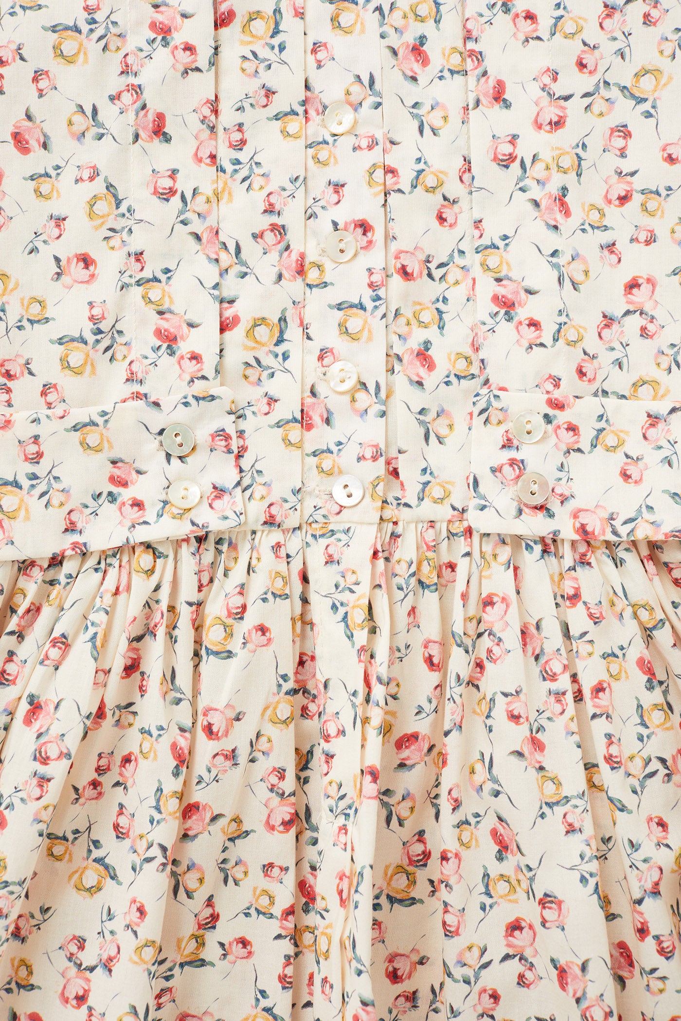 Piano Dress Cream Rosebuds Liberty Print