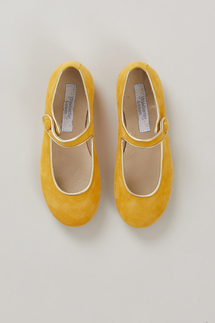 Suede Mary Jane In Mustard