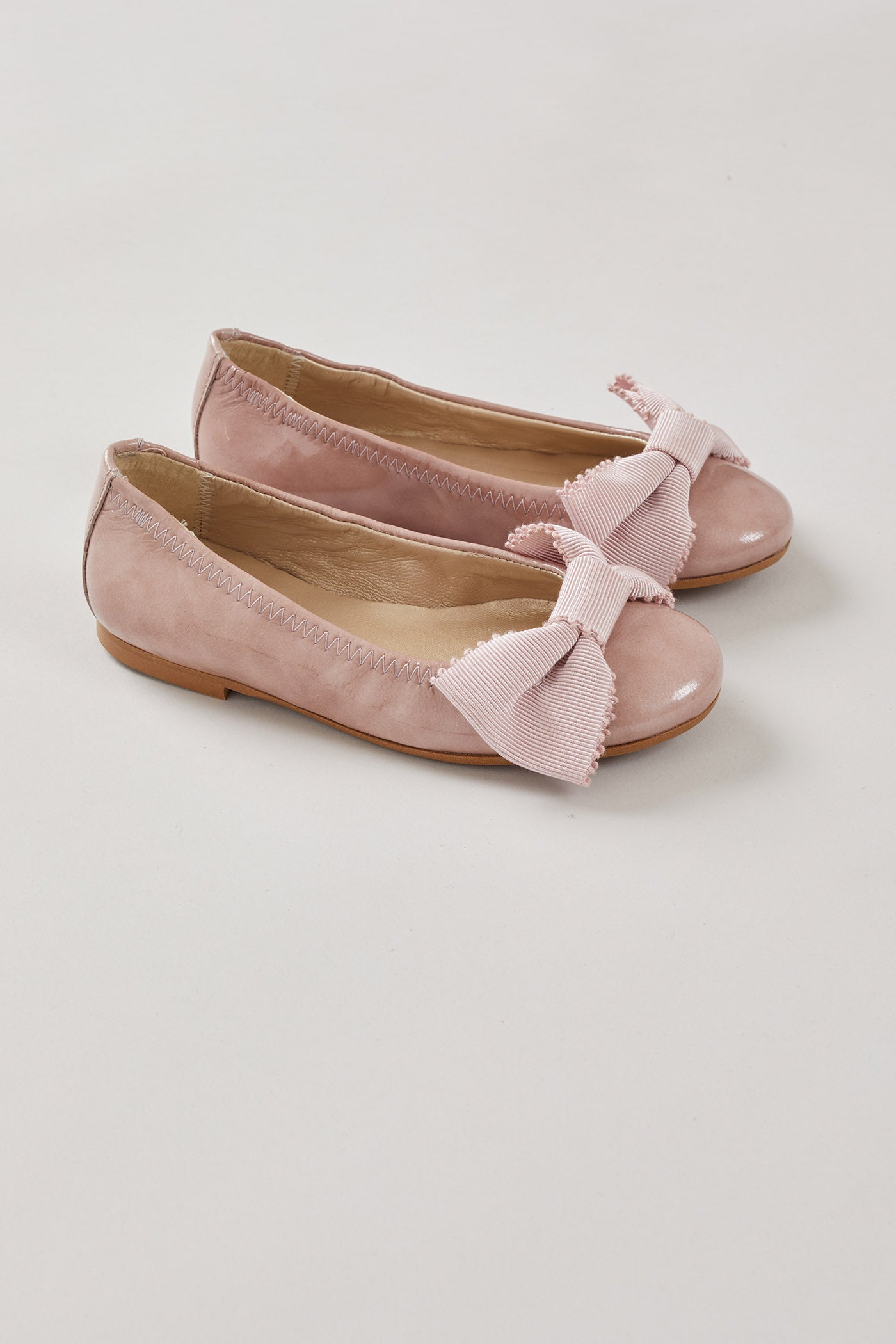 Ballerina Bow In Powder Pink Patent LeatherBallerina Bow In Powder Pink Patent Leather