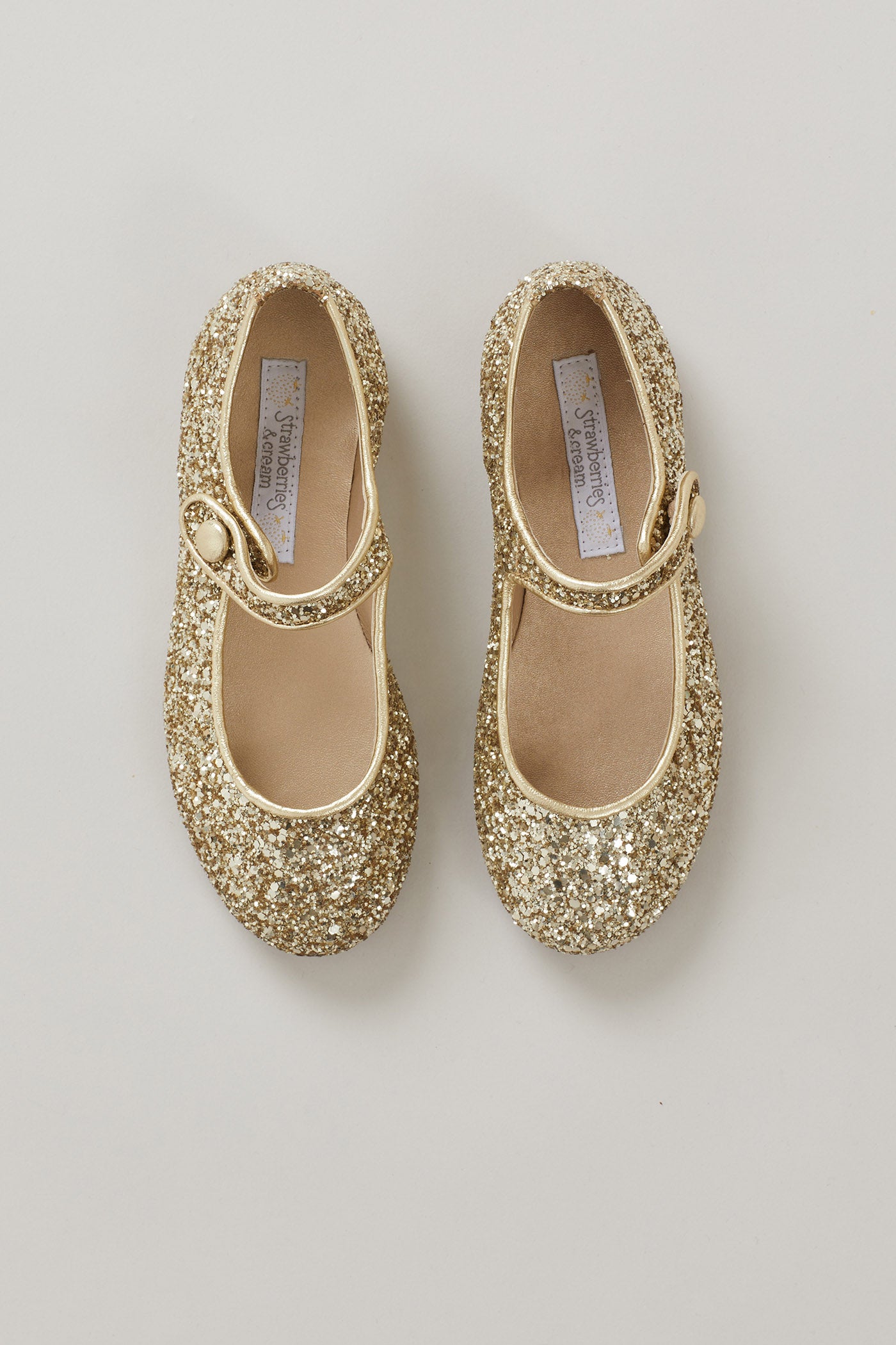 Mary Jane In Gold Glitter