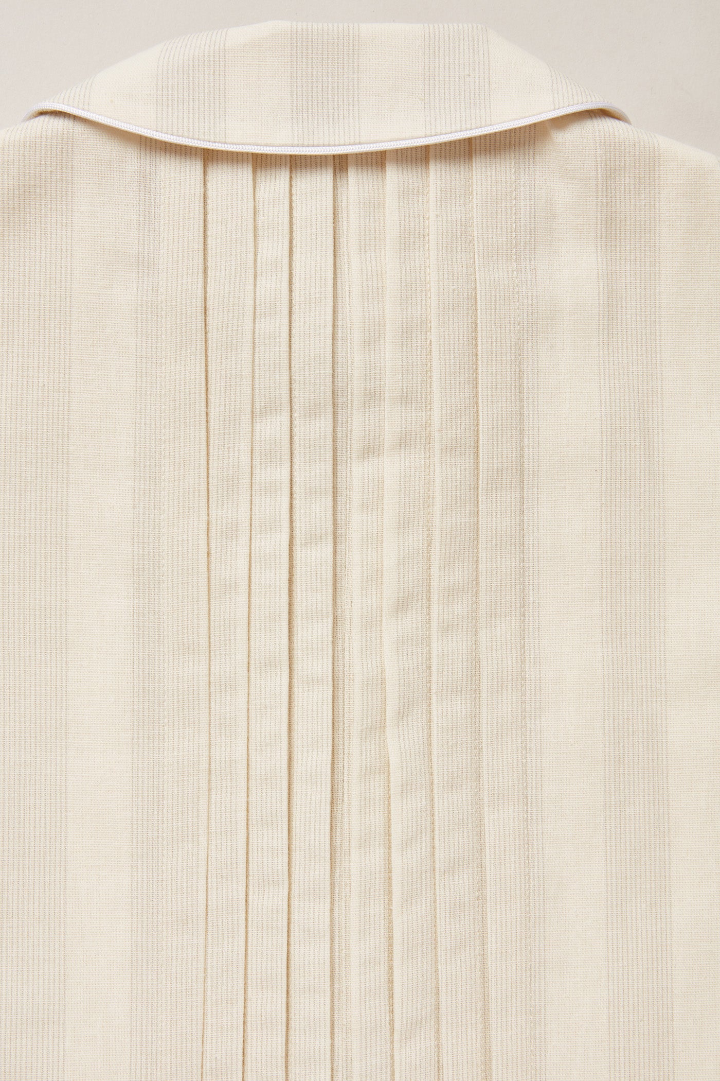 Pretzel Dress in Pale Cream and Grey Stripe