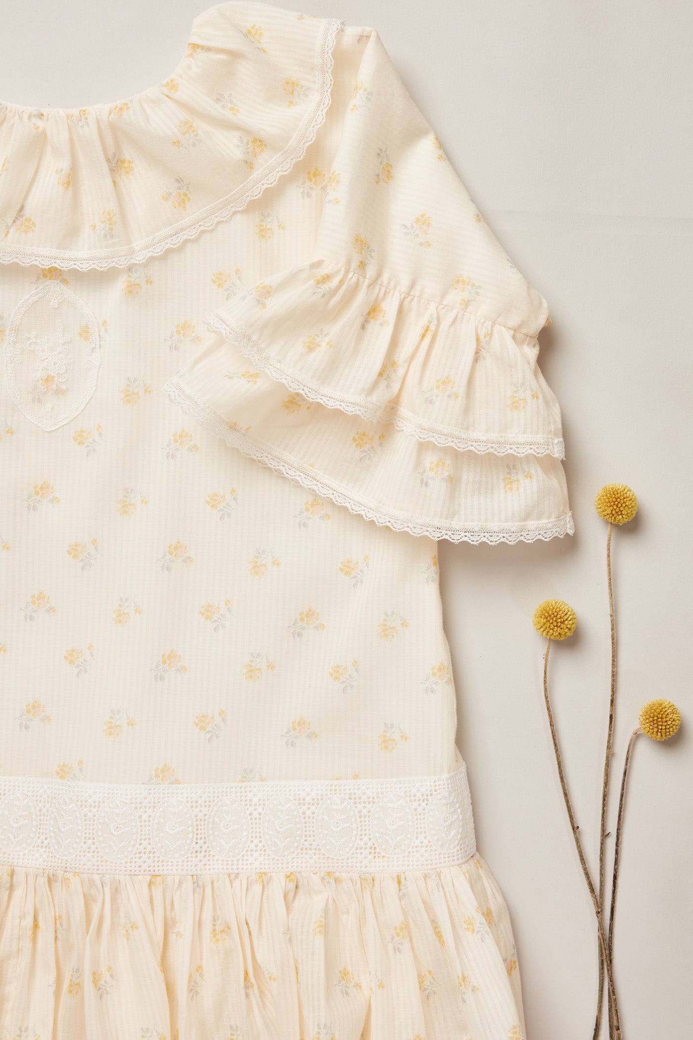 Pastry Dress in Yellow Flowers