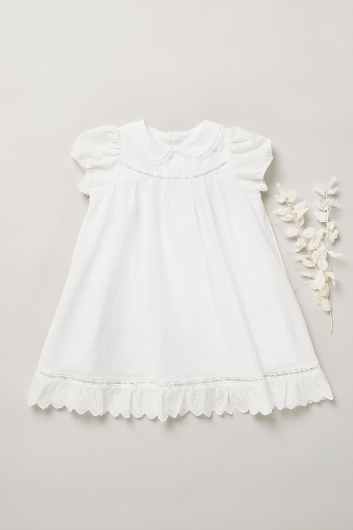 Milk Dress Soft White Jacquard