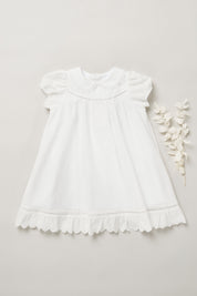 Milk Dress Soft White Jacquard