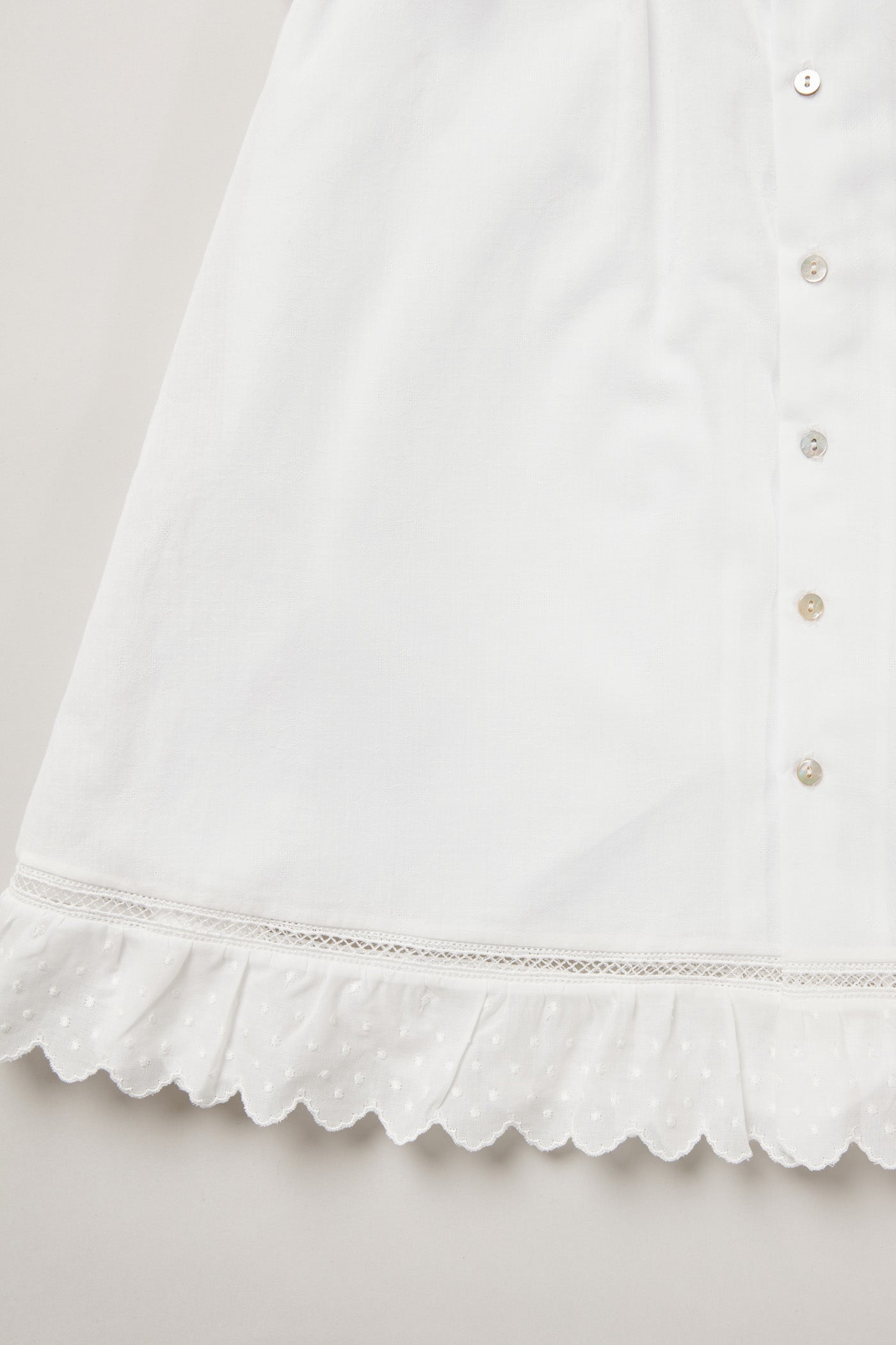 Milk Dress Soft White Jacquard