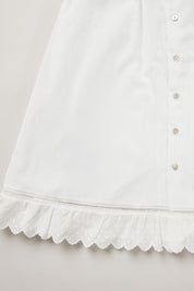 Milk Dress Soft White Jacquard