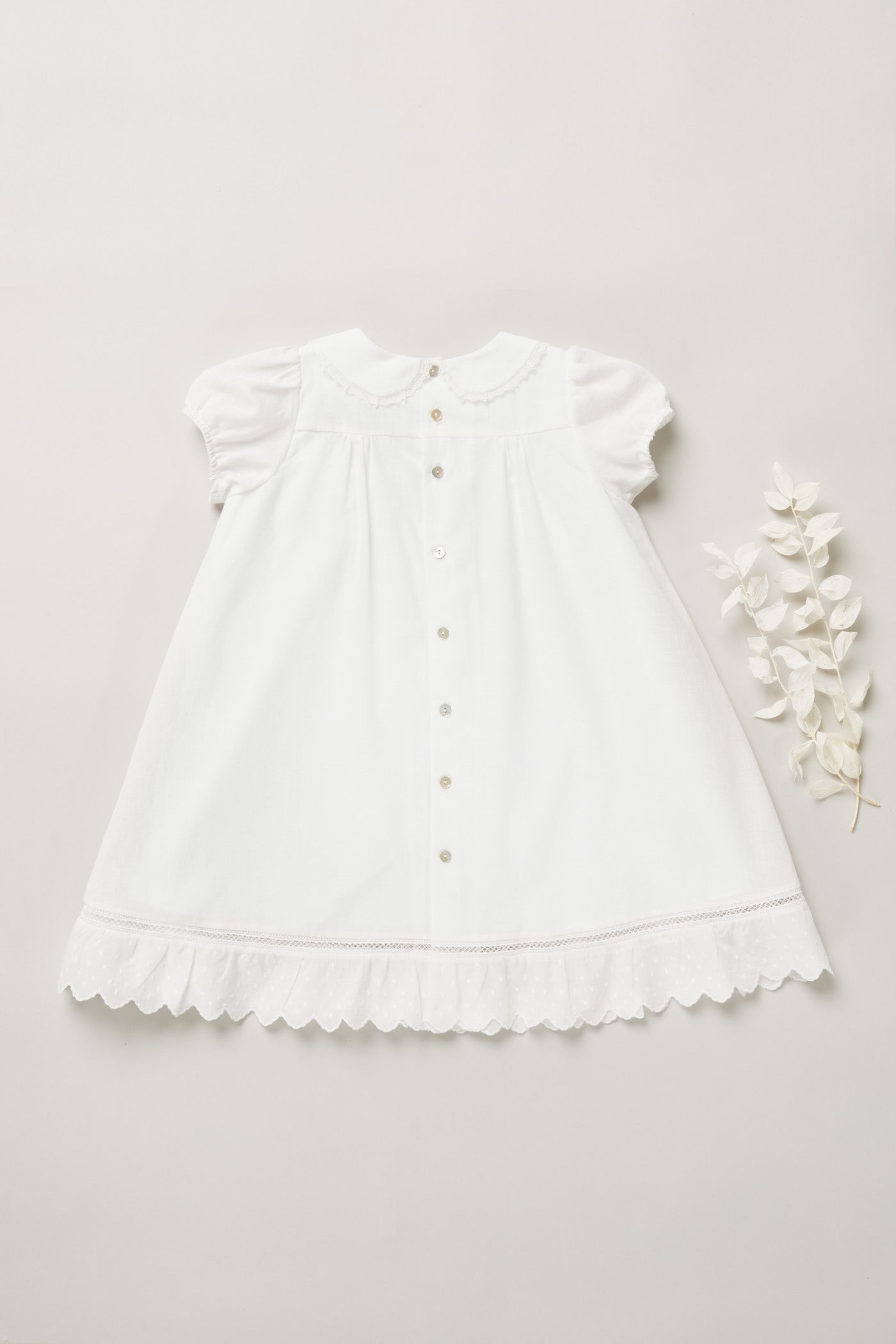 Milk Dress Soft White Jacquard