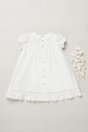 Milk Dress Soft White Jacquard