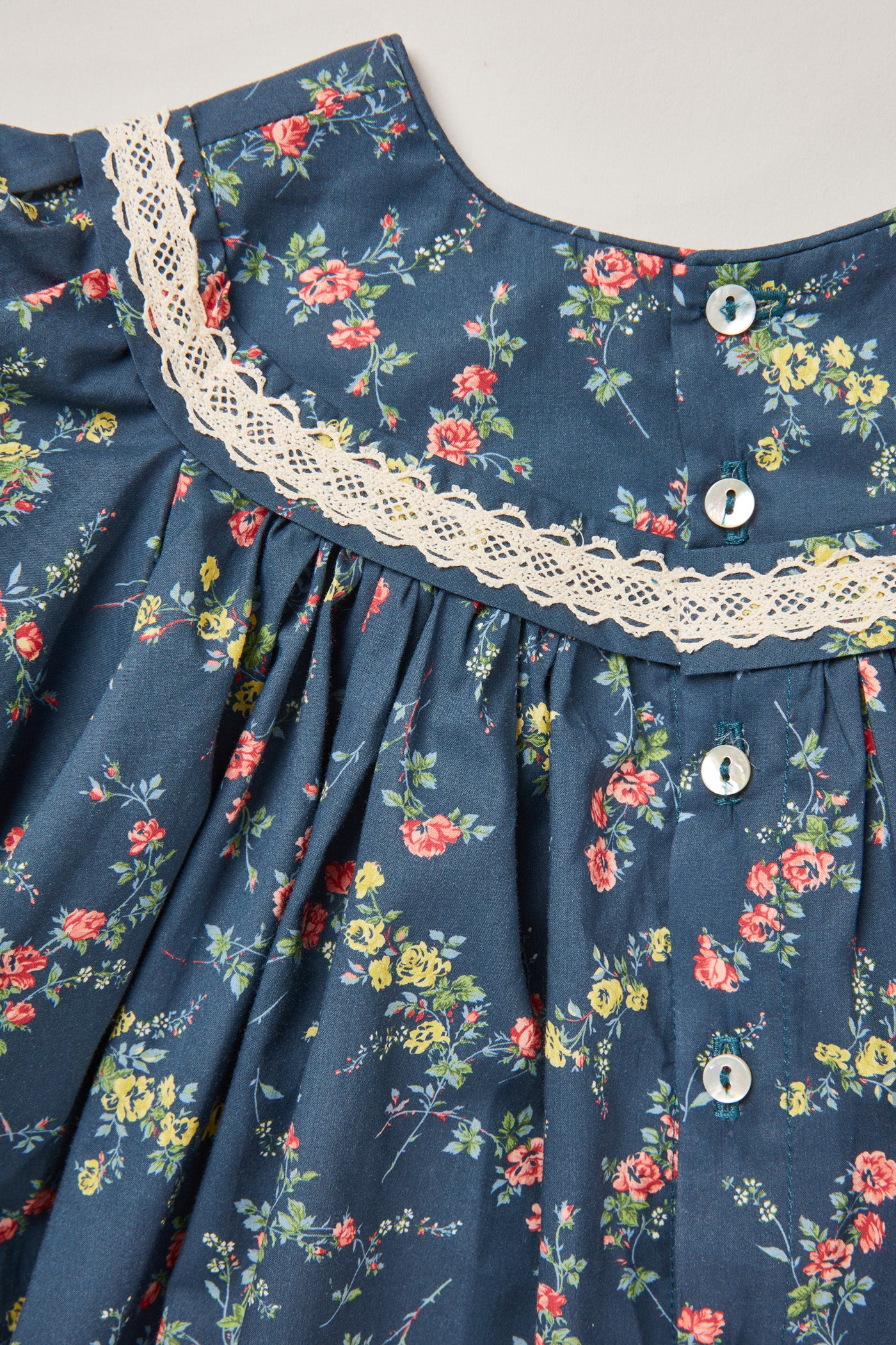Plumcake Dress in Blue Rose Garden