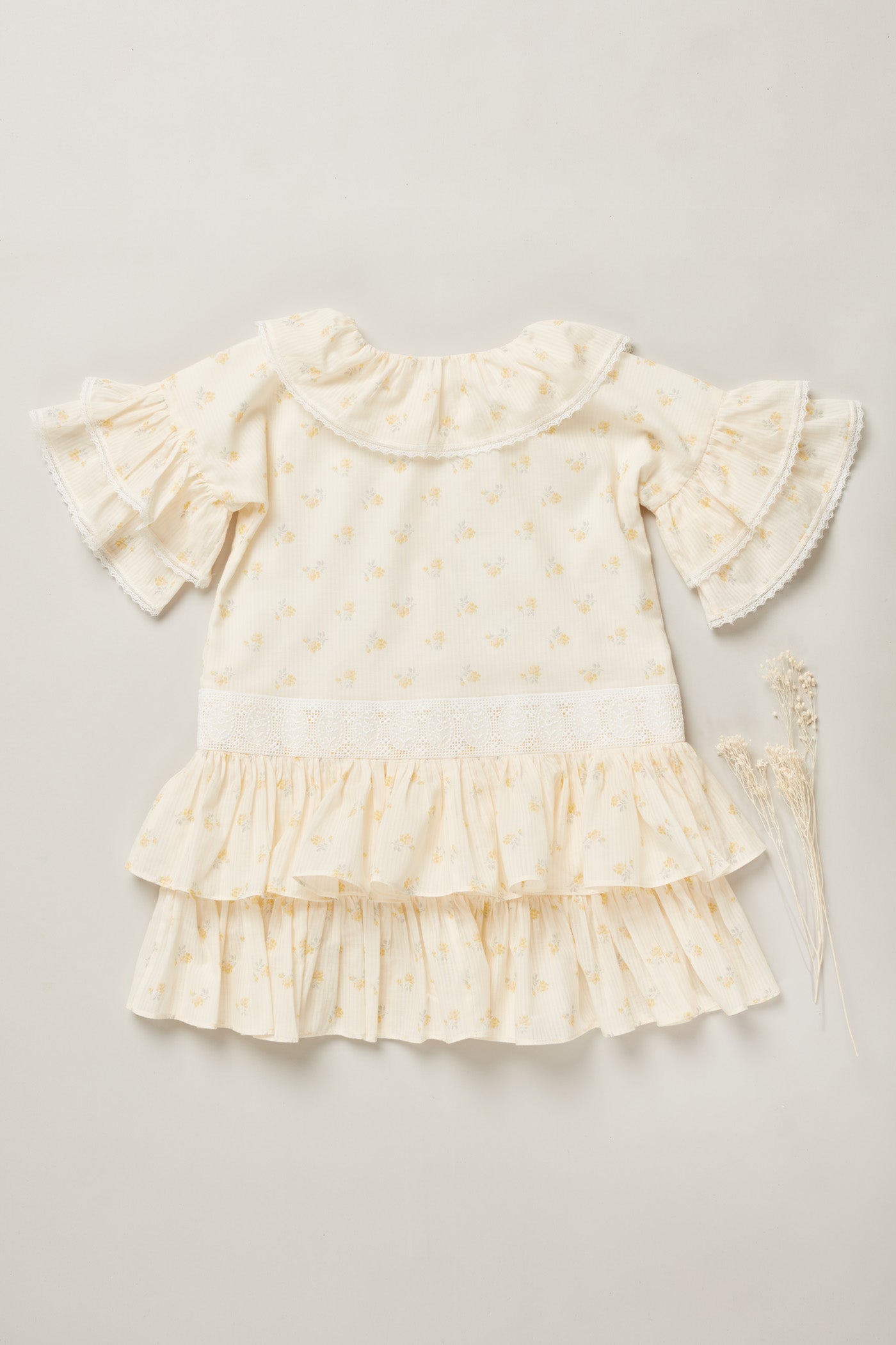 Baby Pastry Dress in Yellow Flowers