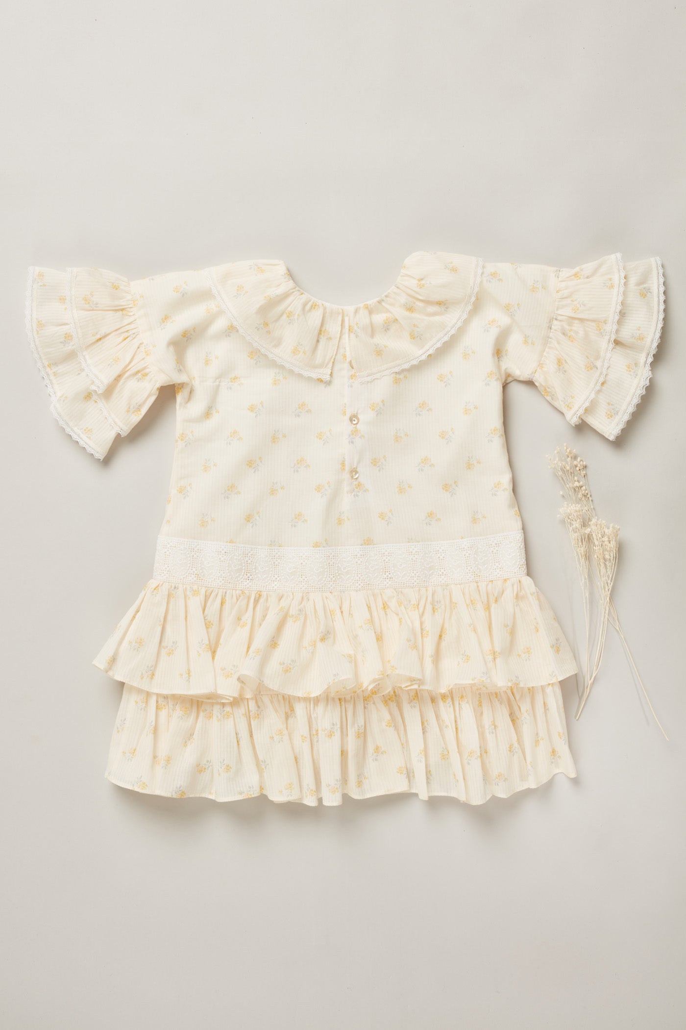 Baby Pastry Dress in Yellow Flowers