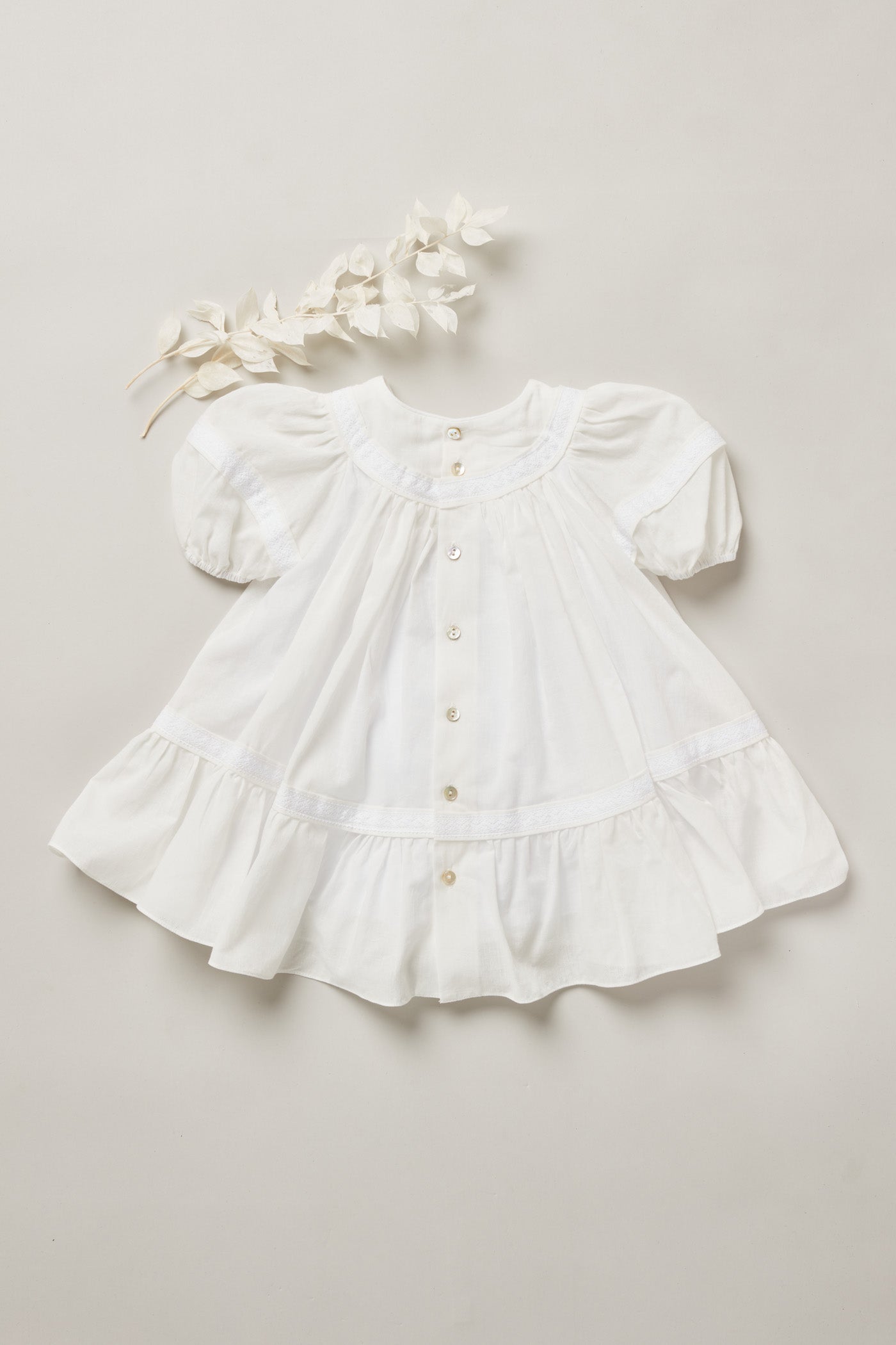 Baby Plumcake Dress in White