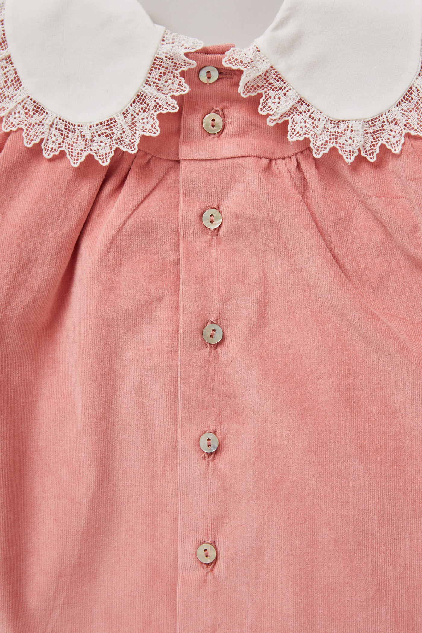 Baby Popcorn Dress in Pink Babycord