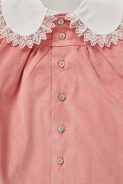 Baby Popcorn Dress in Pink Babycord