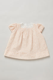 Baby Lullaby Dress In Salmon Flowers
