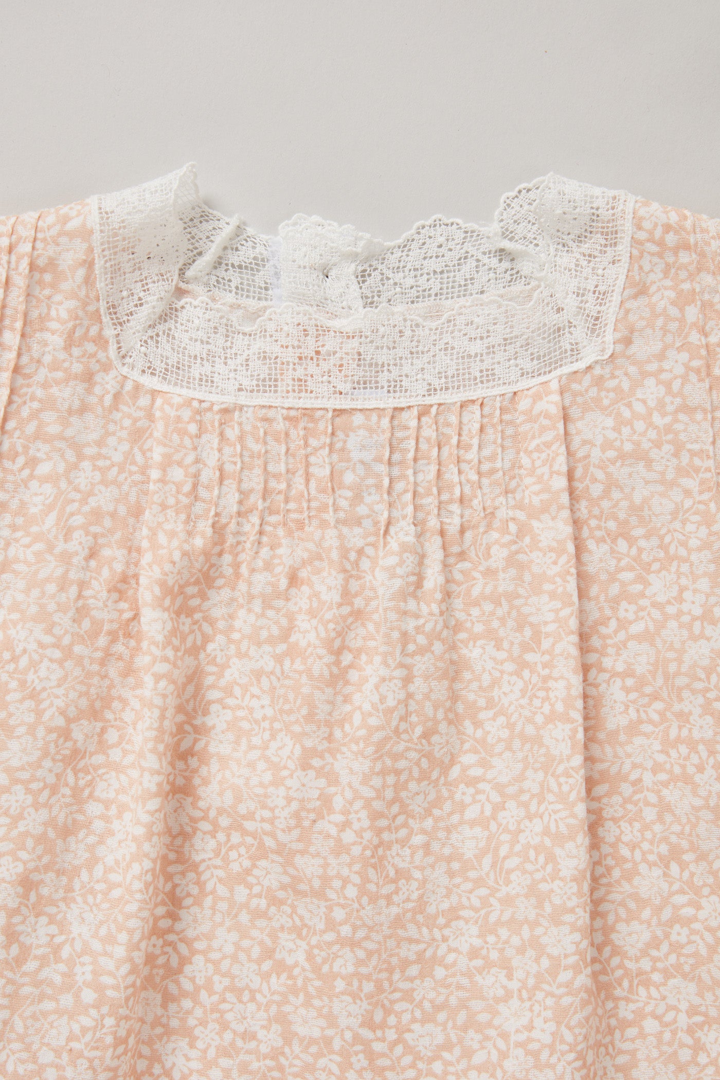 Baby Lullaby Dress In Salmon Flowers