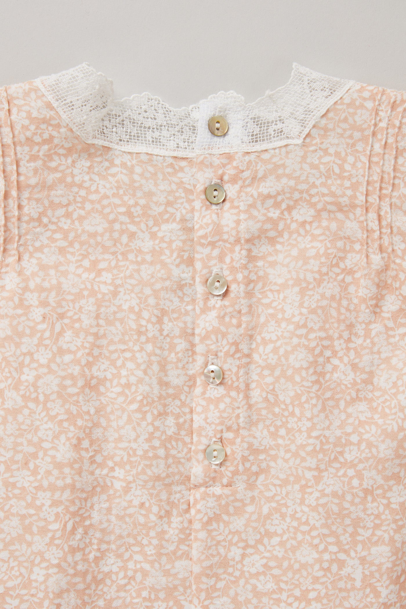 Baby Lullaby Dress In Salmon Flowers