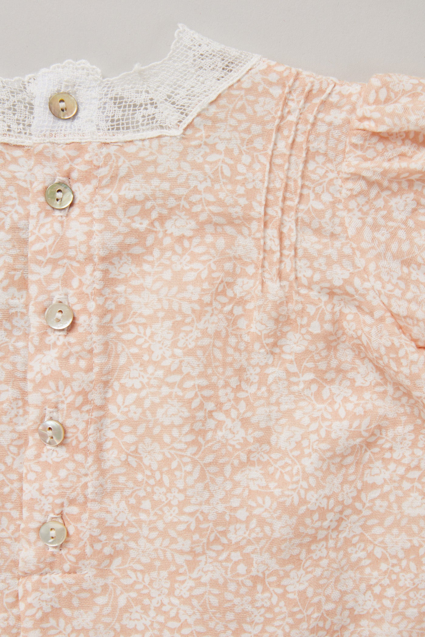 Baby Lullaby Dress In Salmon Flowers