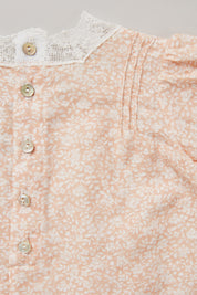 Baby Lullaby Dress In Salmon Flowers