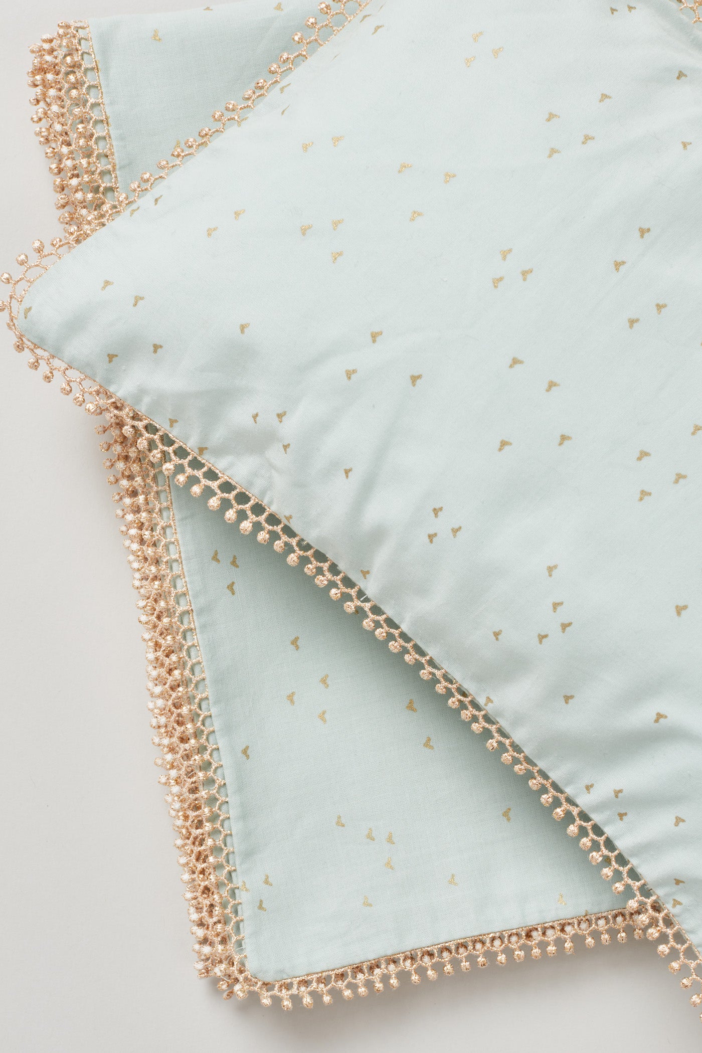 Mint with Gold Dots Duvet Cover Set for Cot 