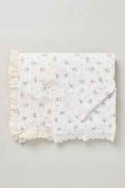 White Floral Lace Duvet Cover Set for Single Bed