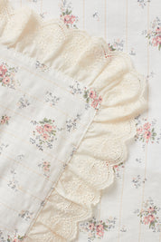 White Floral Lace Duvet Cover Set for Single Bed