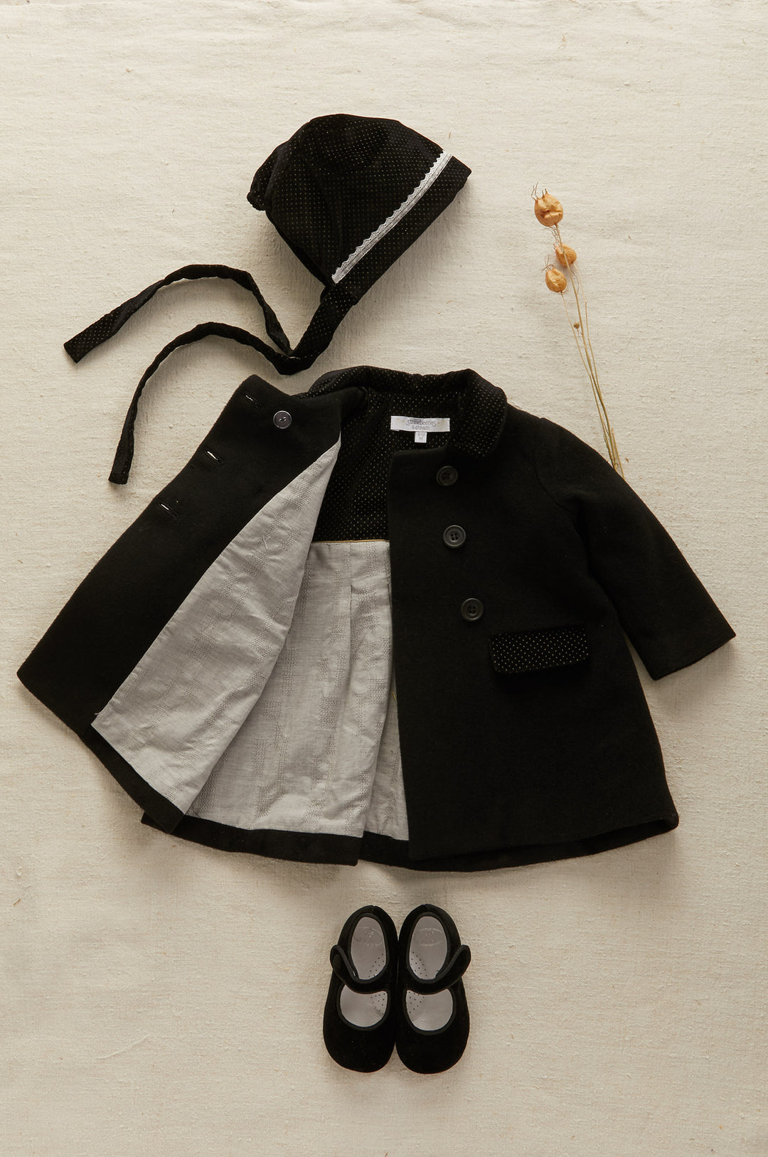 Anne Baby Coat Black