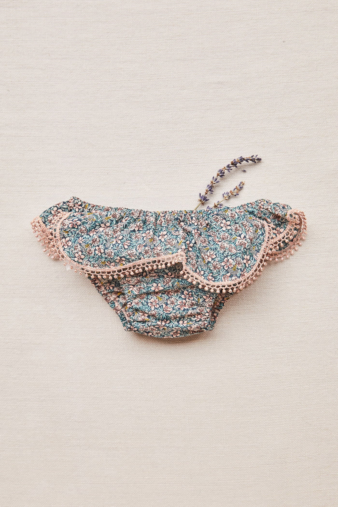 Circus in navy and pink flowers Liberty fabric - Swimwear Bottoms