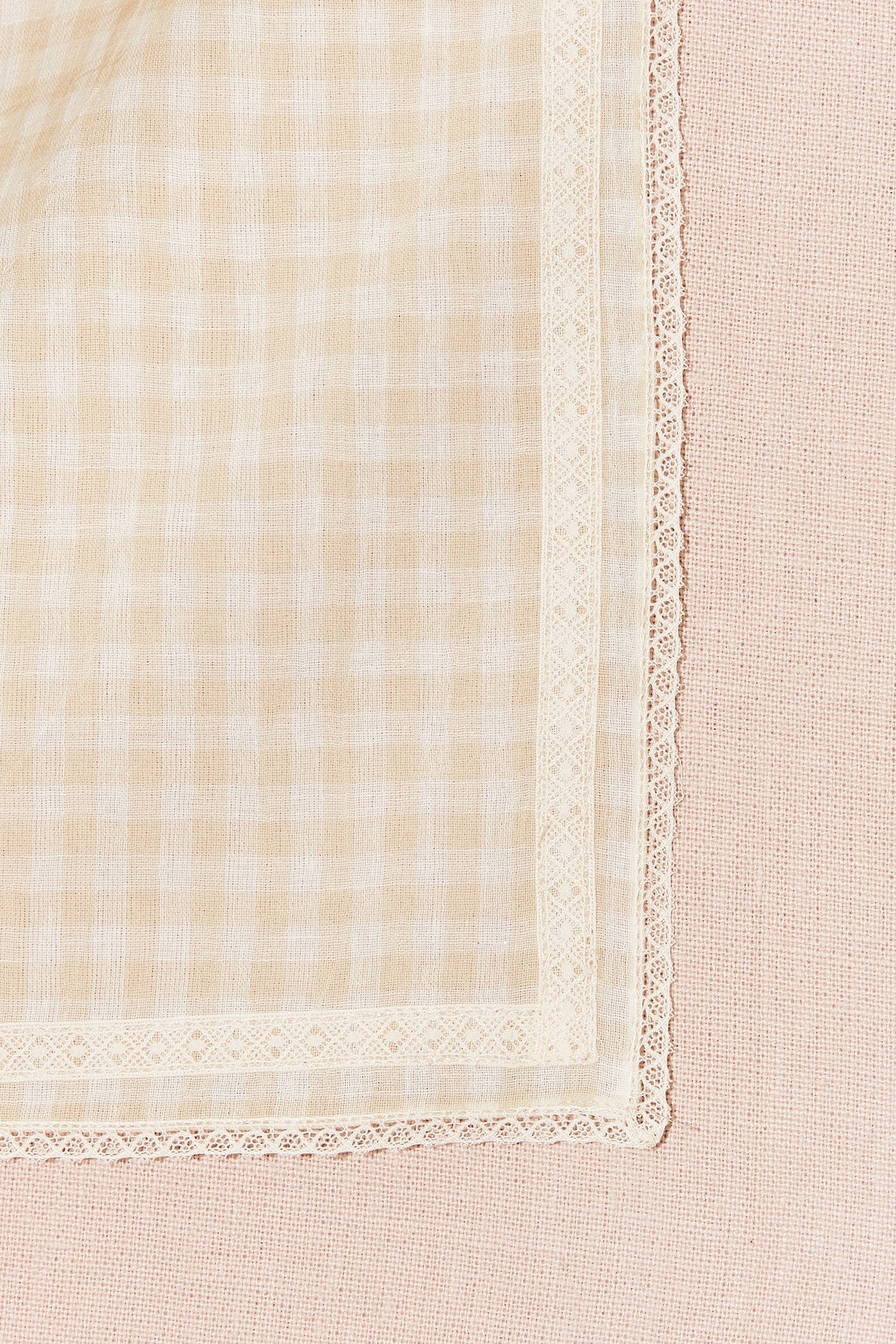 Dreams Swaddle in Theodora Check - Strawberries & Cream