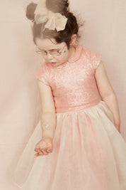 Fairy Dress with Silk Organza - Strawberries & Cream