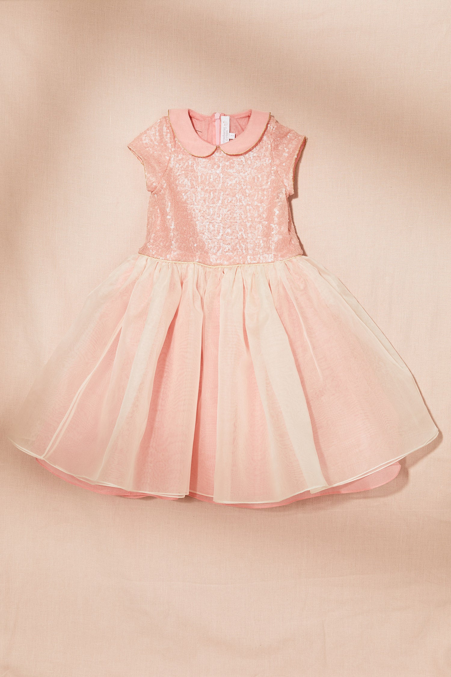 Fairy Dress with Silk Organza - Strawberries & Cream